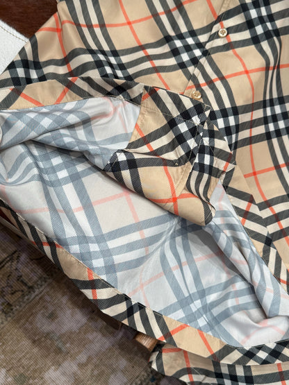 Burberry Check Cotton Shirt "Sand"