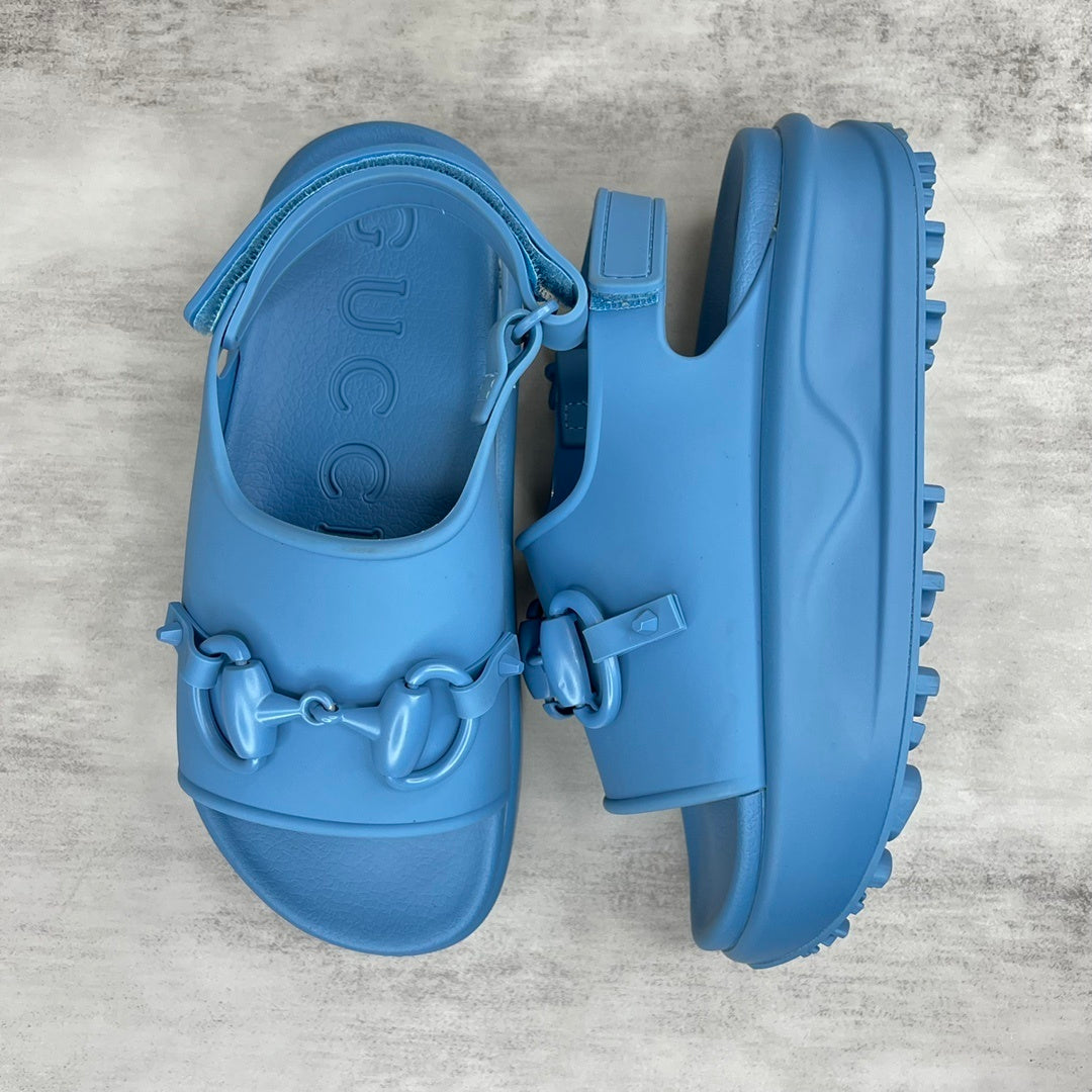 Gucci Horsebit Sandals "Blue"