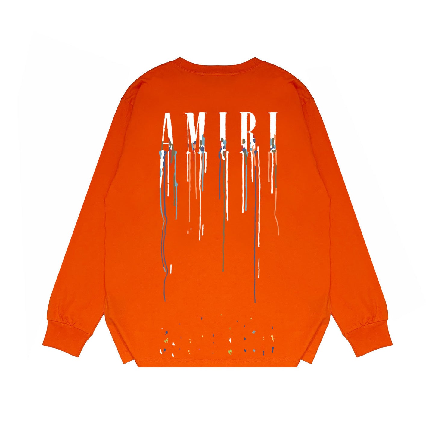 Amiri Paint Drip Core Logo Print Sweatshirt "Orange-White"