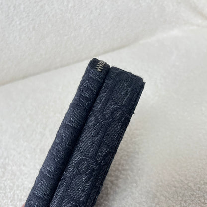 Dior Oblique Jacquard Zipped Pouch with Strap