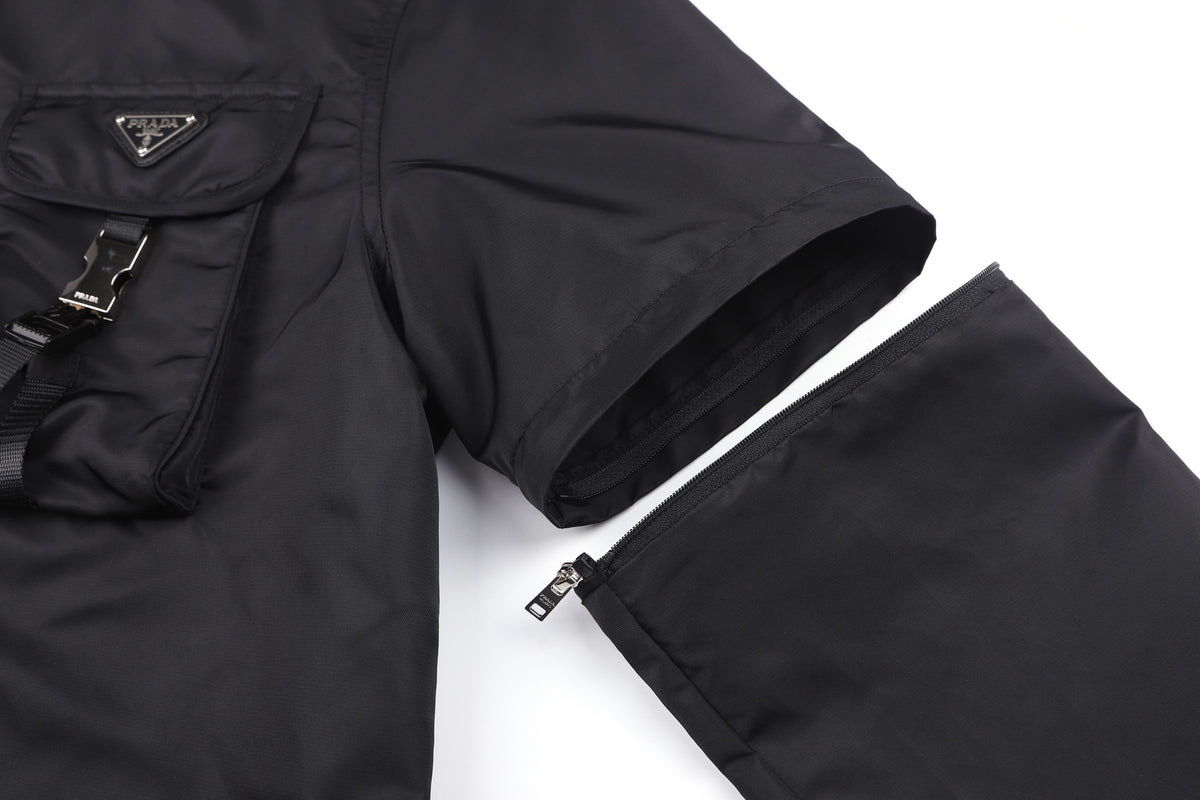 Prada Re-Nylon Triangle Shirt "Black"