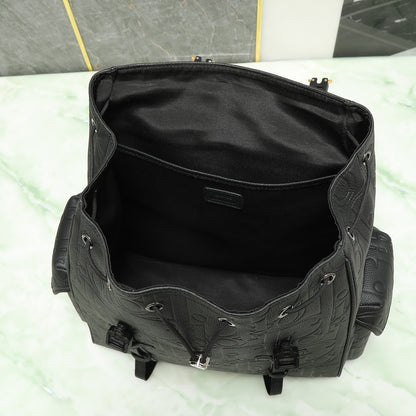 Dior Hit The Road Backpack with Flap "Dior Gravity Leather and Black Grained Calfskin"