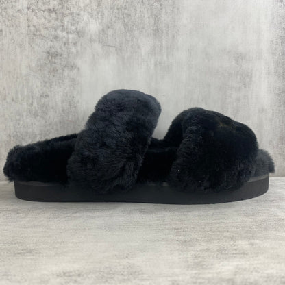 Louis Vuitton Fur Sandals "Black"