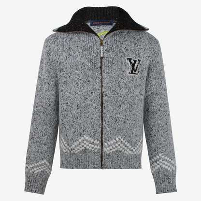 Louis Vuitton Zippered Knitted Blouson "Light Grey"