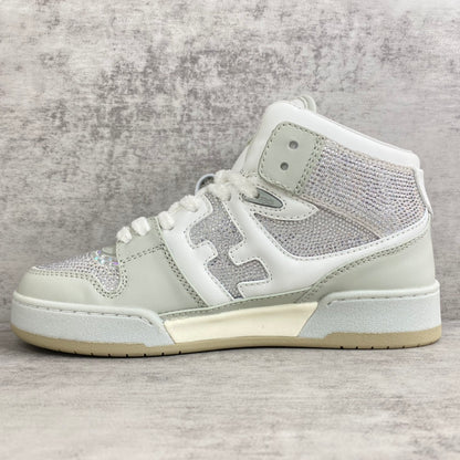 Fendi Match High-Top "White-Grey" Crystals