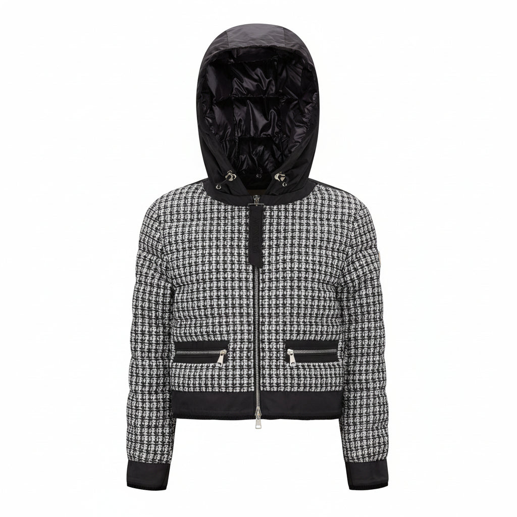 Moncler Remonay Tweed Down Jacket "Black"