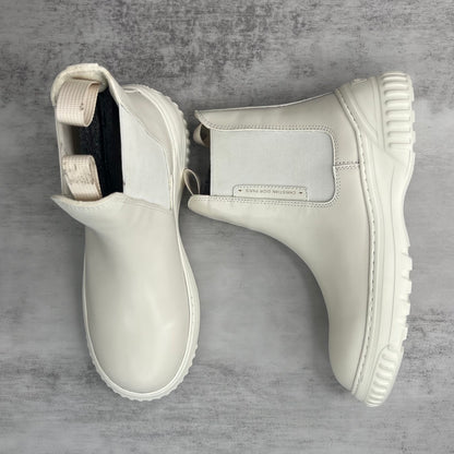 Dior D-Racer Chelsea Ankle Boots "White"