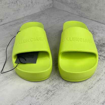 Balenciaga Chunky Slides "Lime"