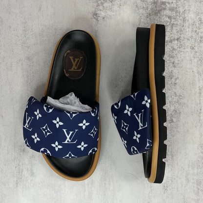 Louis Vuitton Slides "Blue-Black-White"