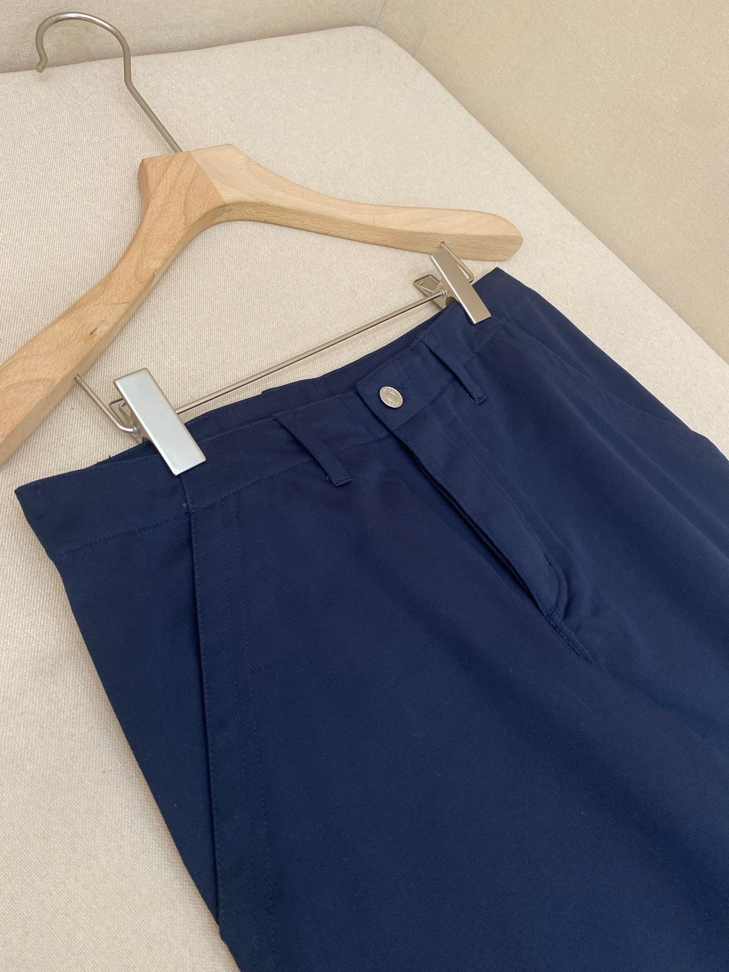 Dior Ribbon Cargo Pants "Blue Cotton Twill"