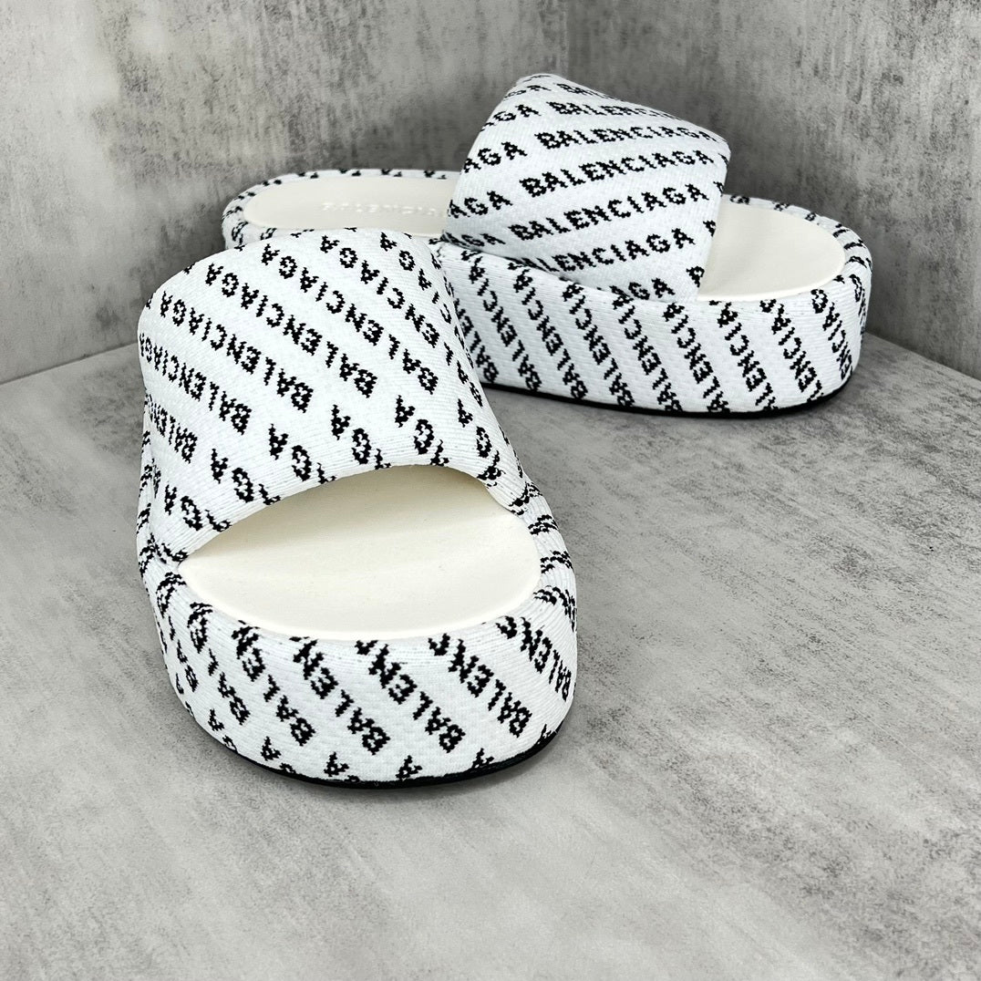 Balenciaga Slides "White-Black"