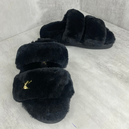 Louis Vuitton Fur Sandals "Black"