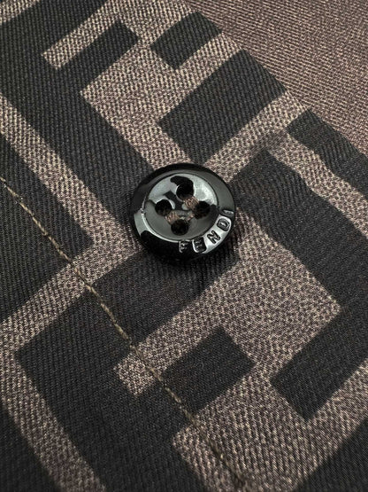 Fendi FF Monogram Shirt "Beige-Grey"