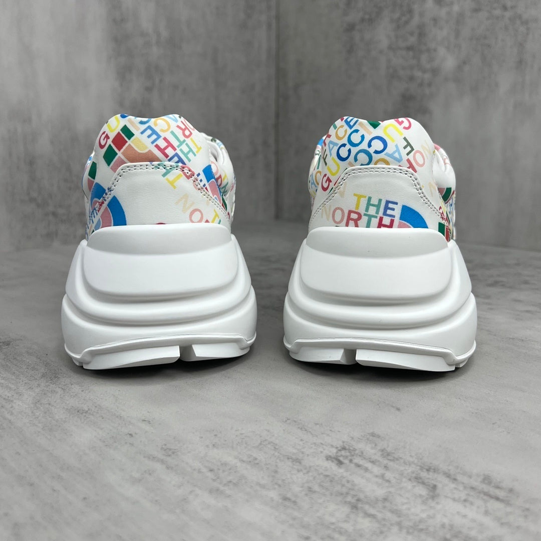 Gucci x The North Face Rhyton "White-Multicolour All Over Logo"