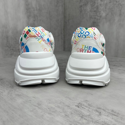 Gucci x The North Face Rhyton "White-Multicolour All Over Logo"