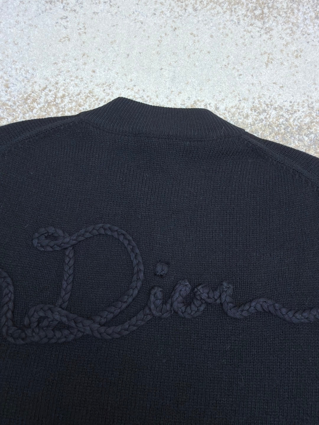 Dior Ribbon Blouson Jacket "Black Wool Jersey"