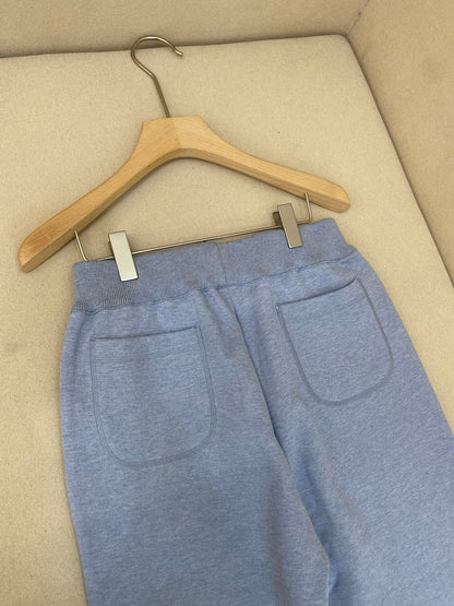Dior Track Pants "Gray Cotton and Cashmere Knit"