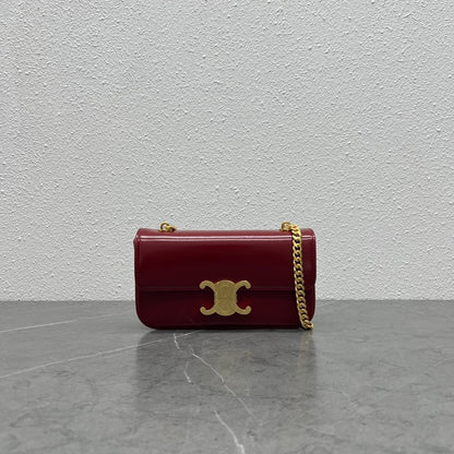 Celine Chain Shoulder Bag Claude in Shiny Calfskin