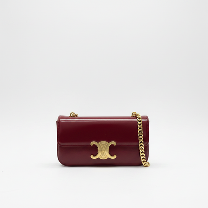 Celine Chain Shoulder Bag Claude in Shiny Calfskin