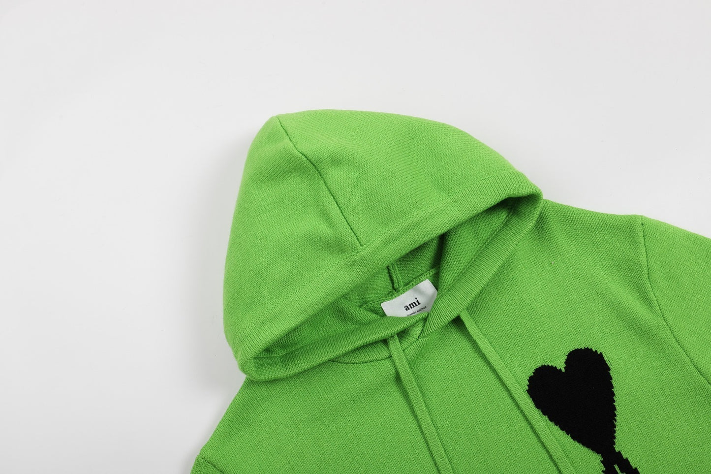 Ami Paris Ami De Coeur Hoodie "Lime"