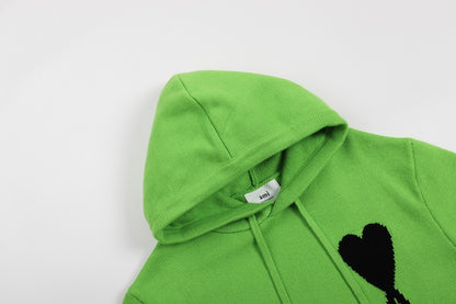 Ami Paris Ami De Coeur Hoodie "Lime"
