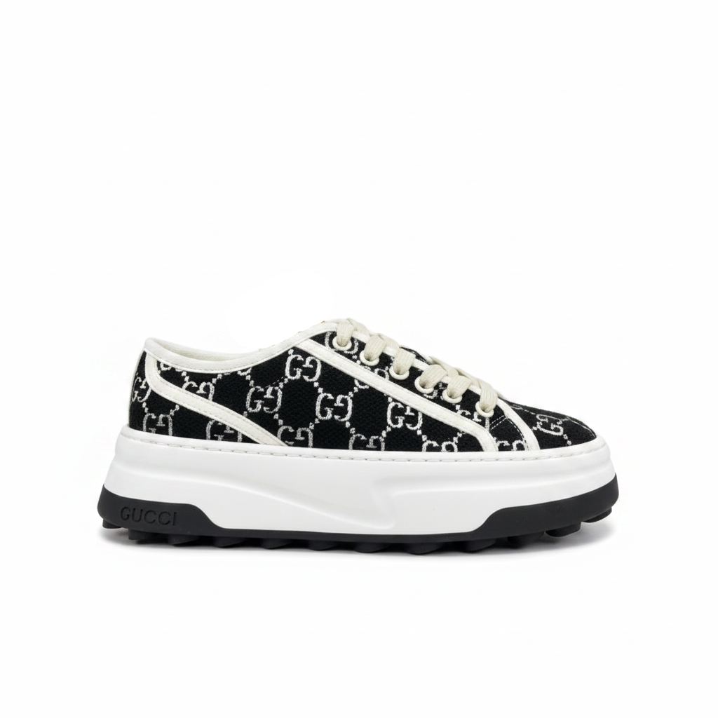 Gucci Tennis 1977 Low "Black-White Monogram"