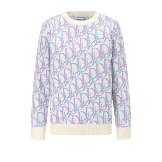 Diot Sweater "White-Purple-Blue"