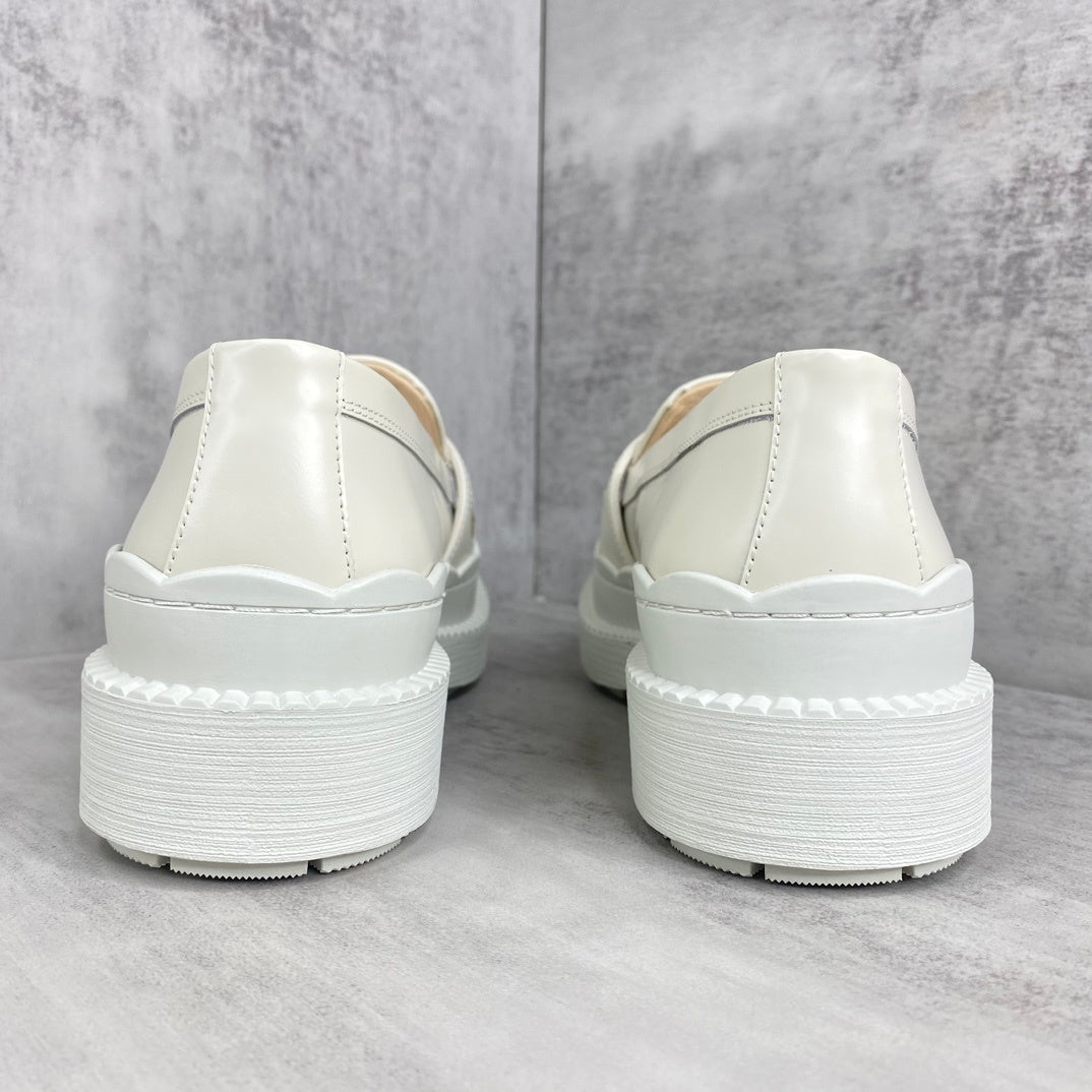 Gucci Leather Loafers "White"