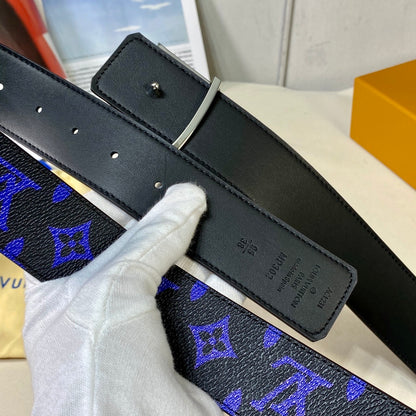 Louis Vuitton LV Initiales Reversible Belt "Monogram Blue" and "Black"