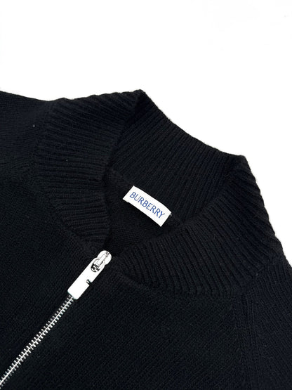 Burberry B Shield Wool Blend Bomber Jacket "Black"