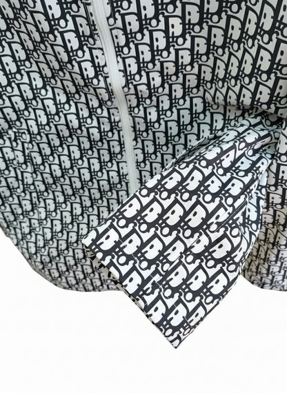 Dior Monogram Windbreaker Jacket "White-Black"