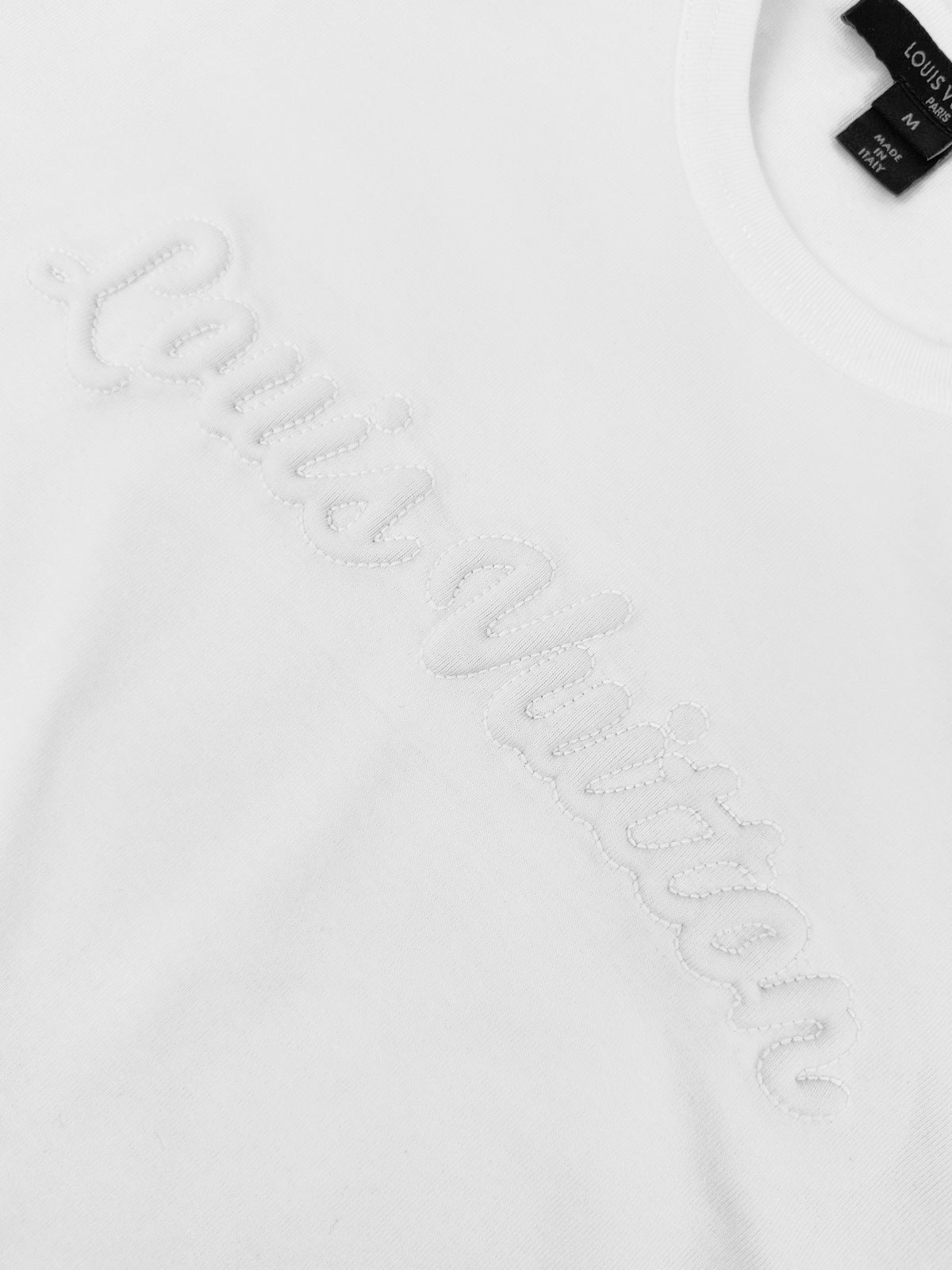 Louis Vuitton Signature Embroidery T-Shirt "White"