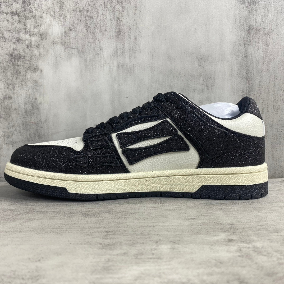 Amiri Skel Top Low "Black-White" Crystal