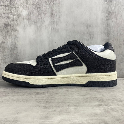 Amiri Skel Top Low "Black-White" Crystal