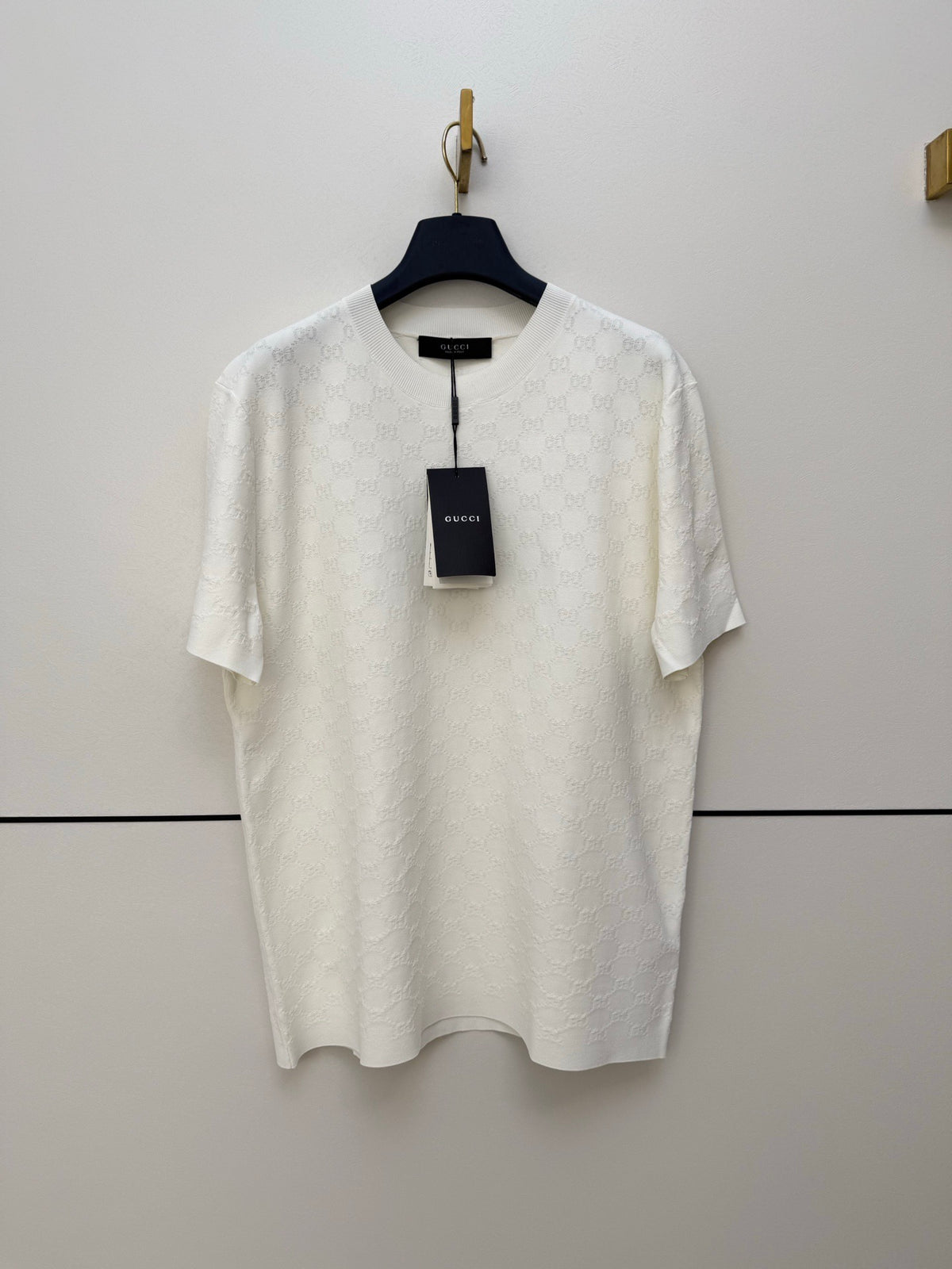 Gucci Technical GG Jacquard Fabric T-shirt "Ivory"