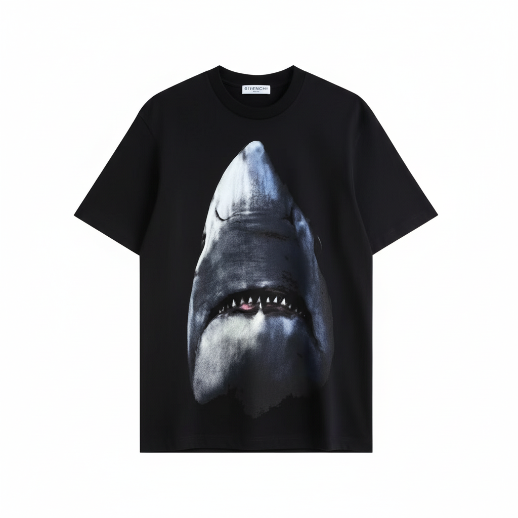 Givenchy Paris Shark Logo T-Shirt "Black"