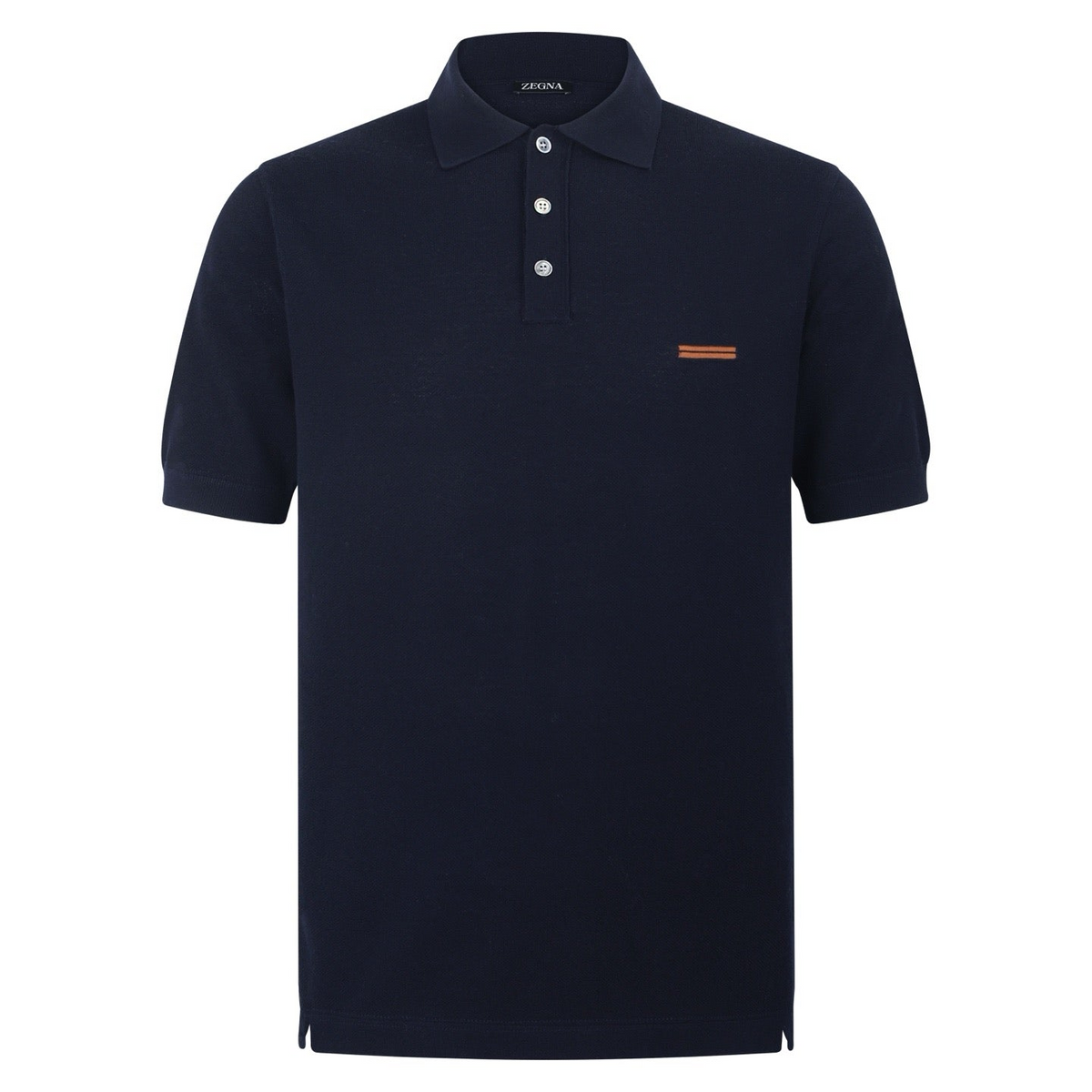 Zegna Cotton Polo Shirt "Navy Blue"
