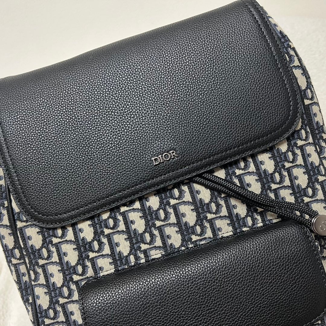 Dior Oblique Jacquard Saddle Backpack