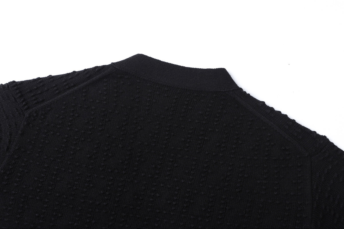 Fendi Black FF Cashmere and Wool Blend Cardigan "Black"
