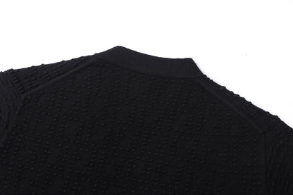 Fendi Black FF Cashmere and Wool Blend Cardigan "Black"