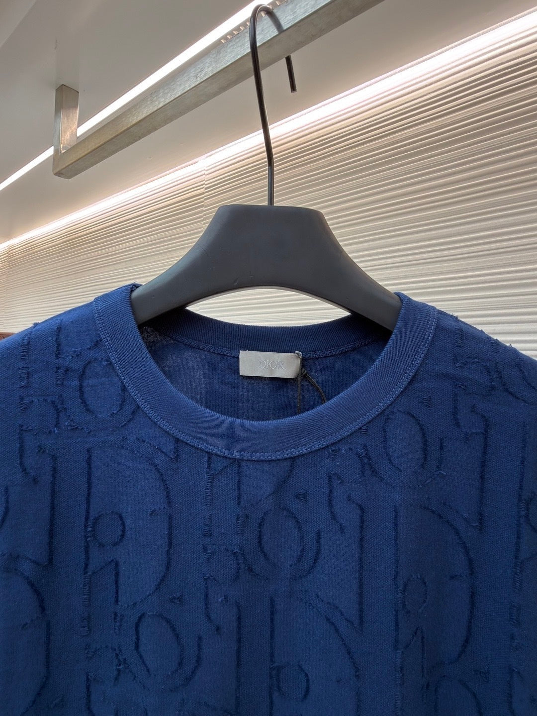 Dior Oblique T-Shirt "Deep Blue Cotton Jersey"