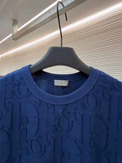 Dior Oblique T-Shirt "Deep Blue Cotton Jersey"
