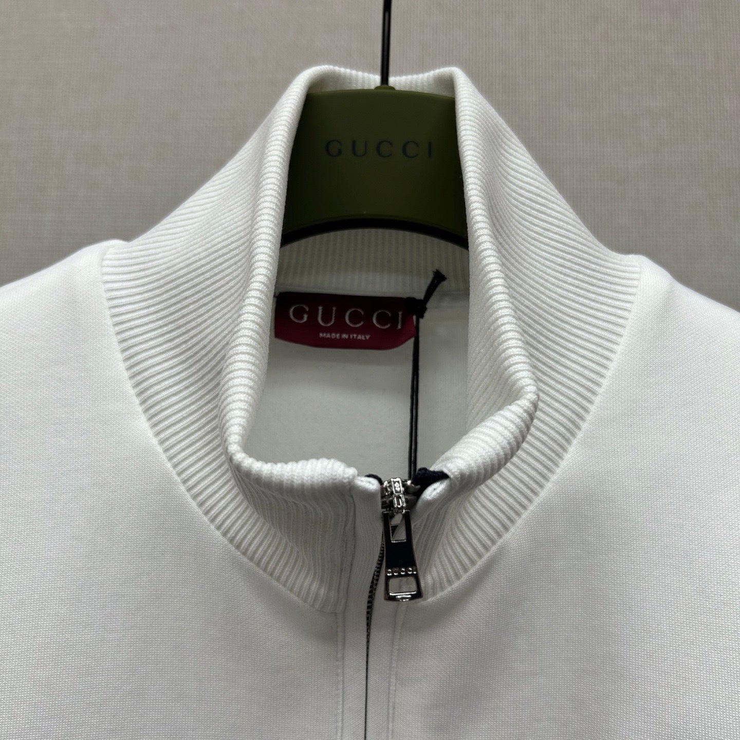 Gucci Technical Jersey Zip Jacket "Navy-White"