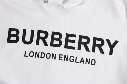 Burberry Logo Print Hoodie "White"