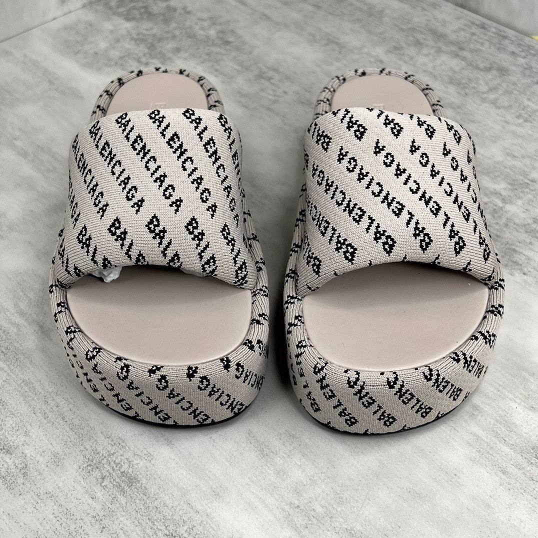 Balenciaga Slides "Beige-Black"