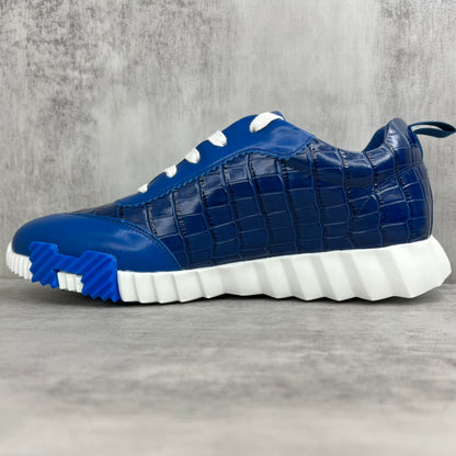 Hermes Bouncing Sneakers "Blue Crocodile Pattern"