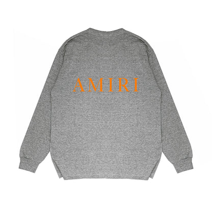 Amiri Core Logo Print Sweatshirt "Grey-Orange"