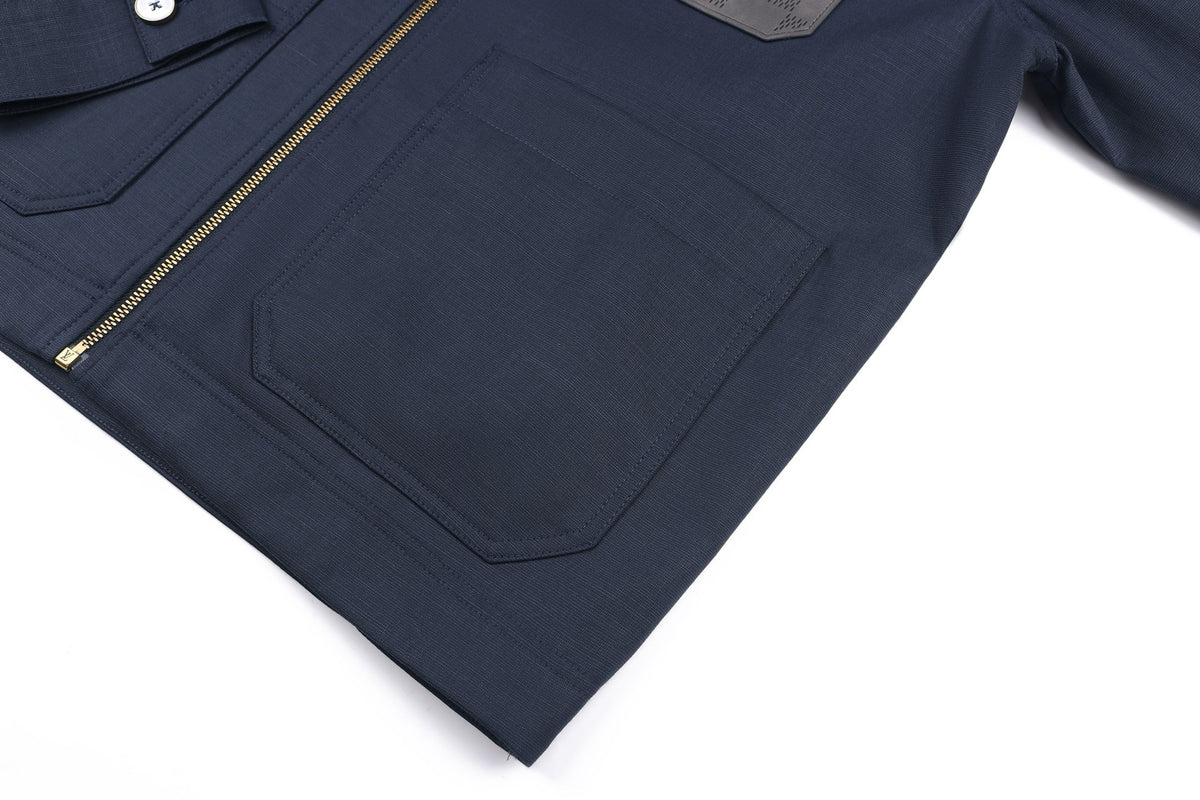 Louis Vuitton Light Linen Workwear Jacket "Navy Blue"