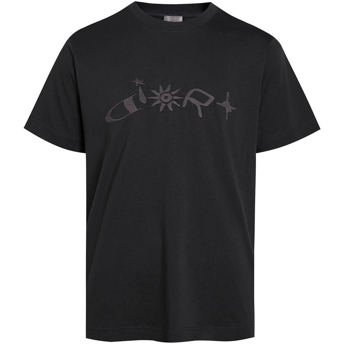 Dior x Lewis Hamilton Embroidered T-Shirt "Black Cotton Jersey"