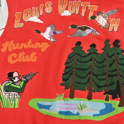 Louis Vuitton Hunting Club Varsity Bomber Jacket "Red-White"